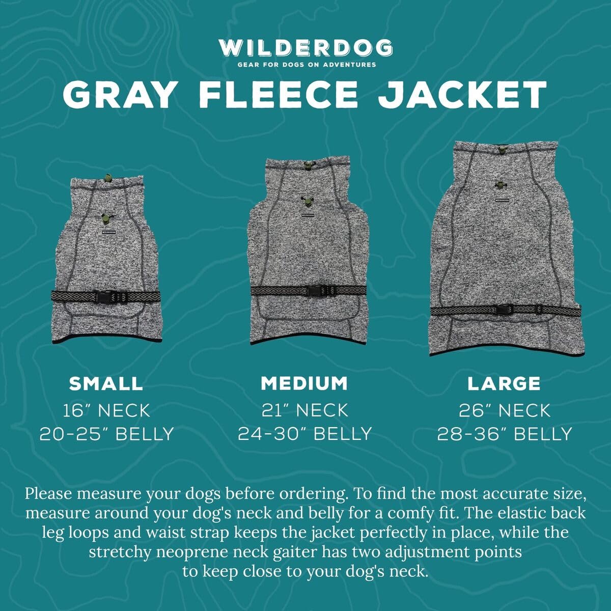 Wilderdog neoprene neck gaiter feature with two adjustments for snug fit
