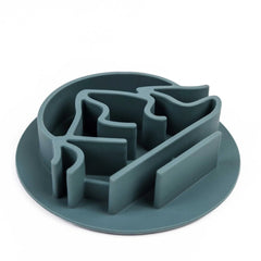 Wilderdog Slow Feeder Bowl non-slip design prevents sliding on smooth surfaces.