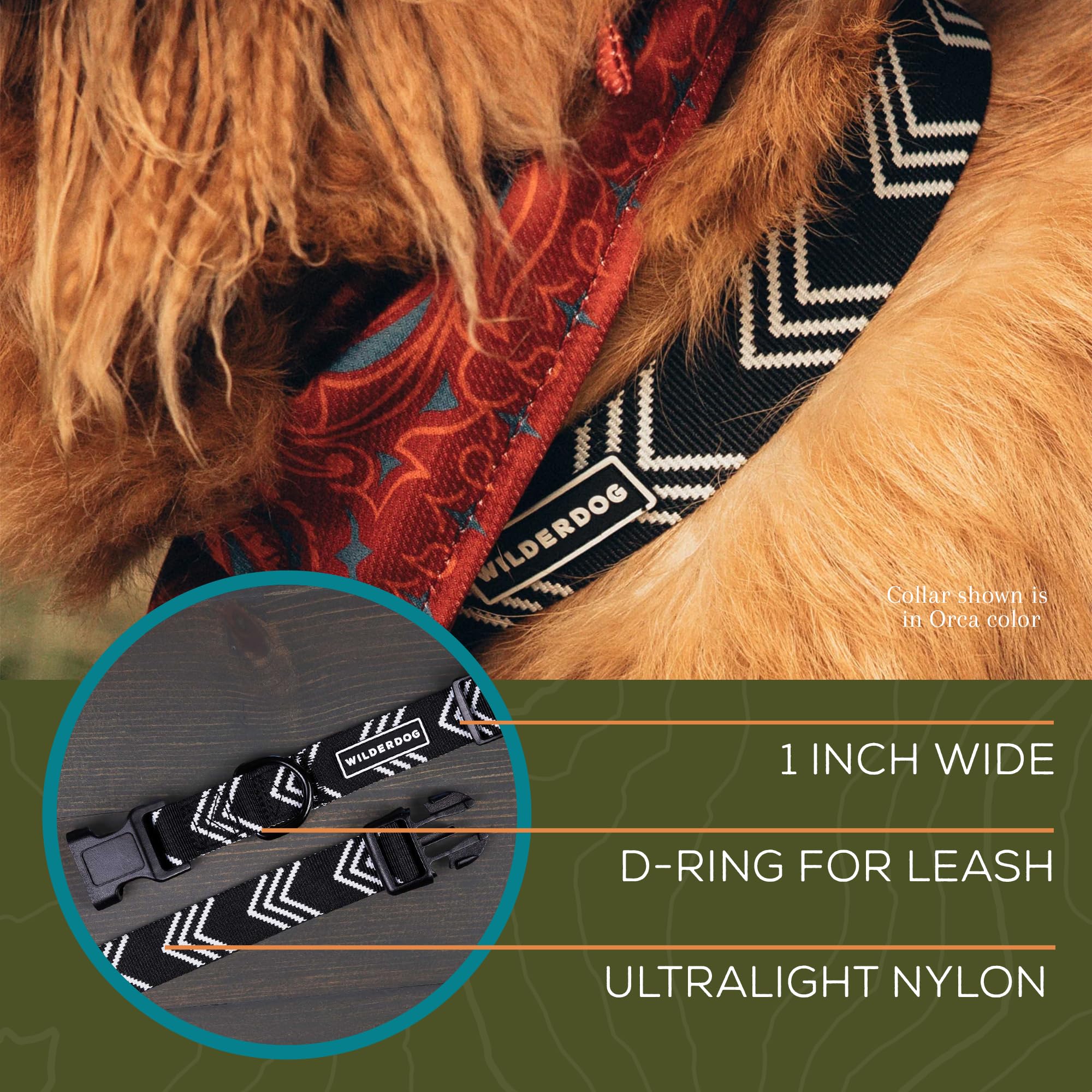 Wilderdog Ultralight Collar Orca size-guide image, helping you choose the right fit.