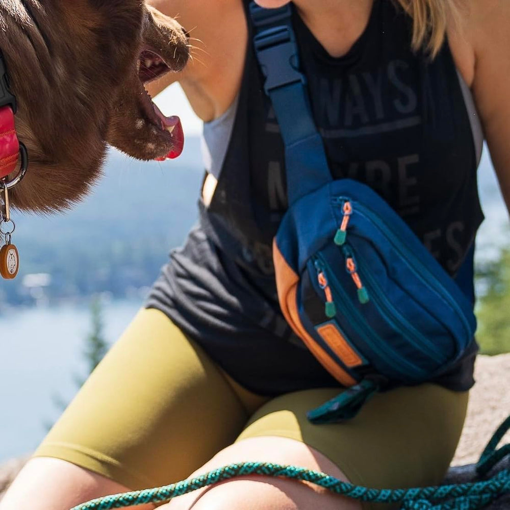 Wilderdog Utility Fanny Pack front attachment points hold carabiners or bowls.