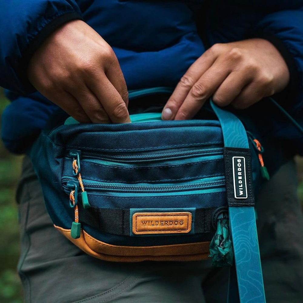 Wilderdog Utility Fanny Pack side view highlights adjustable strap for crossbody wear.
