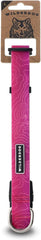 Wilderdog waterproof collar plum close-up showing water-repellent webbing for muddy hikes