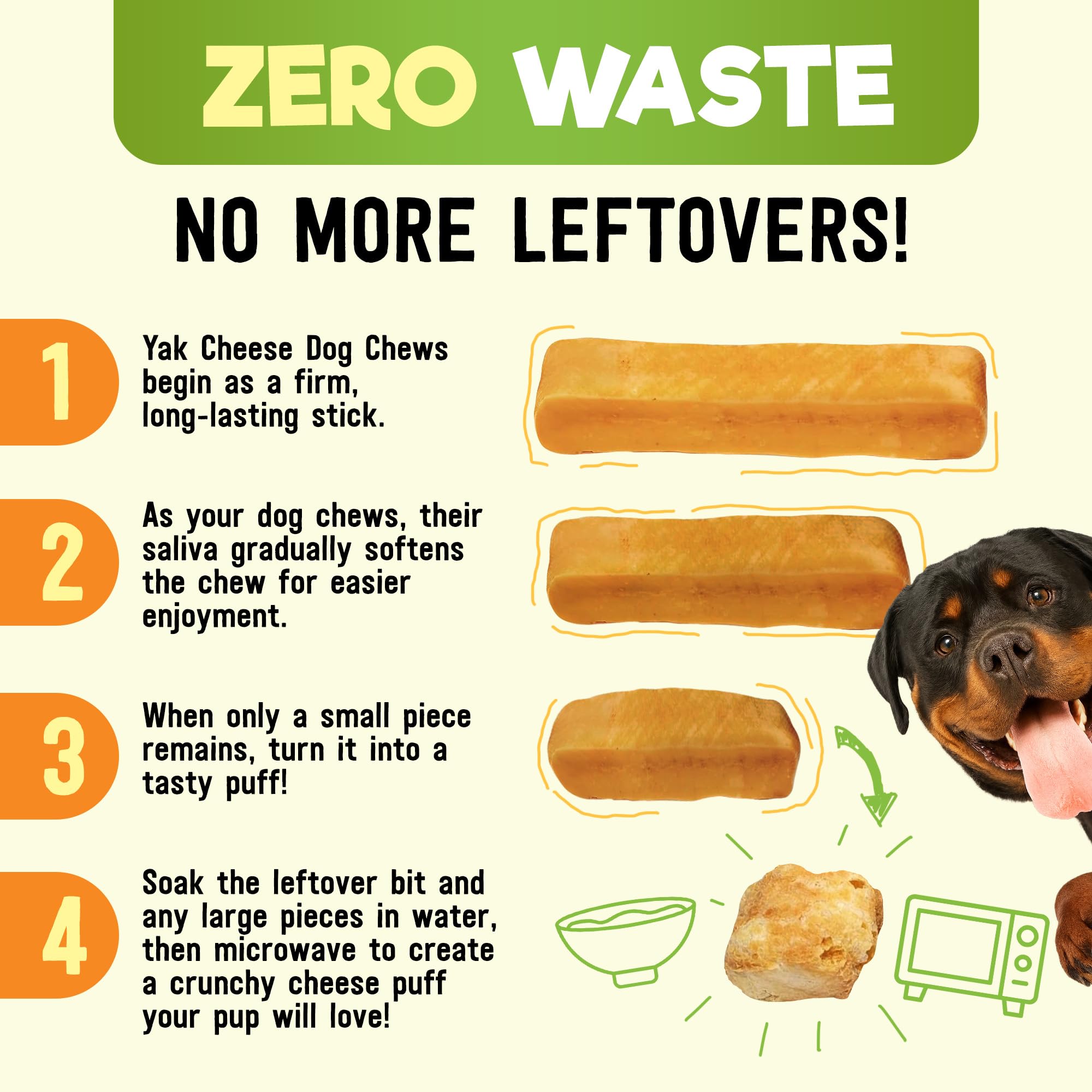 Wilder Tails odor-free yak chews suit homes seeking mess-free chewing.