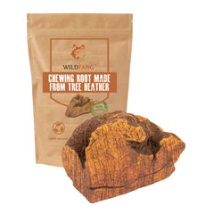 Wildfang Briar Wood Chewing Root Large packaging image highlights a durable, natural dog toy.
