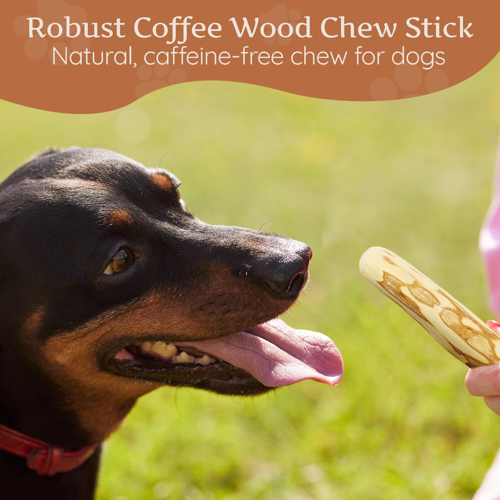 Wildfang coffee wood safety edges emphasize safer, evenly finished chewing surface.