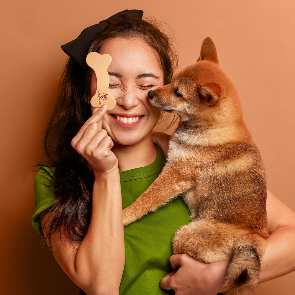 Wildfang Leather Dog Toy Small dental-benefits note suggests gum-massage potential