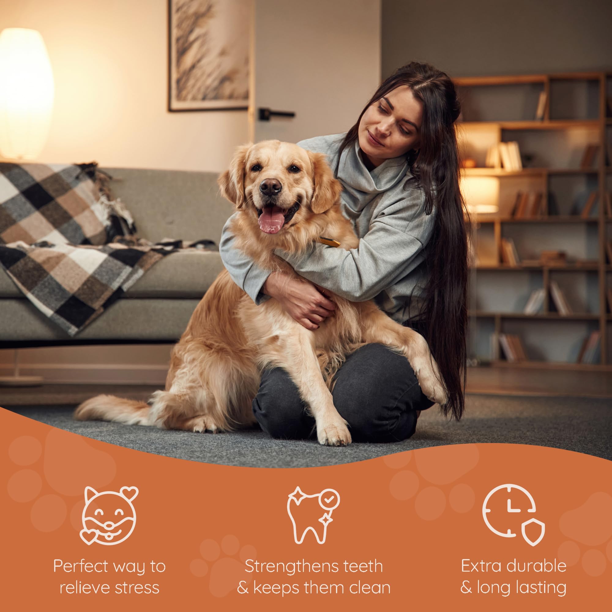 Wildfang Briar Wood odorless chew in action emphasizes safe, odor-free play