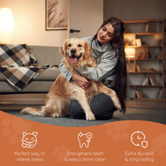 Wildfang Briar Wood odorless chew in action emphasizes safe, odor-free play