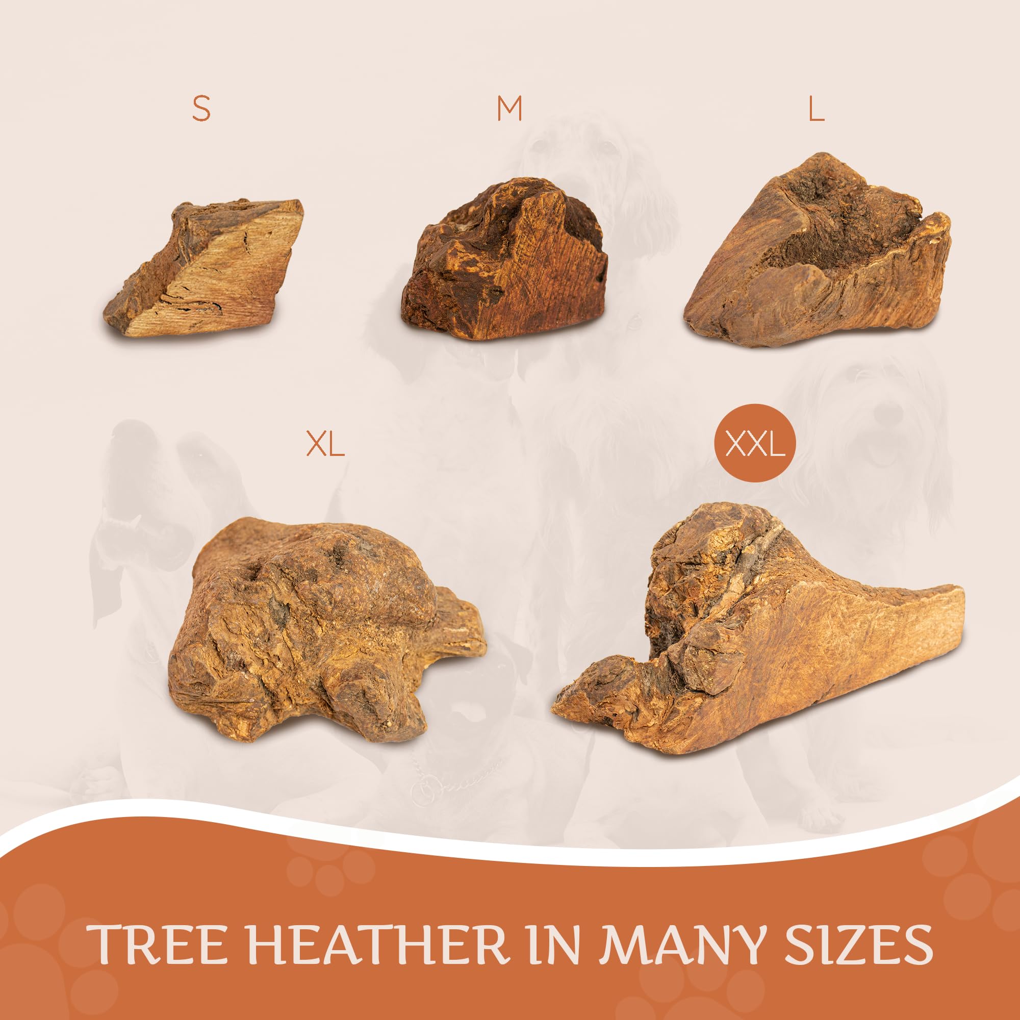 Wildfang Untreated root texture detail highlighting natural, splinter-free chew surface