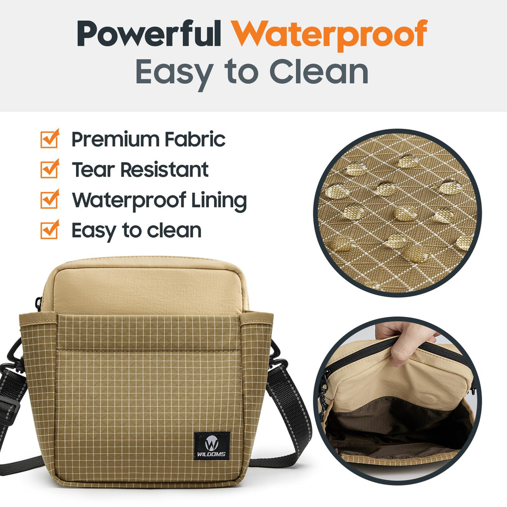 WILDOMS waterproof material keeps contents protected in wet weather