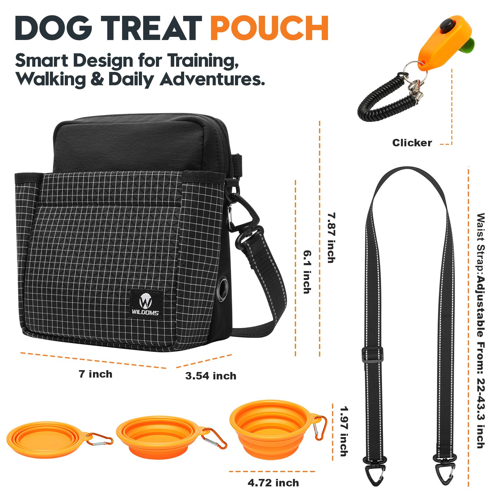 WILDOMS training clicker inside pouch for effective sessions.