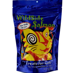 WildSideSalmon cat treats 3oz pack displayed, a convenient daily snack for cats.