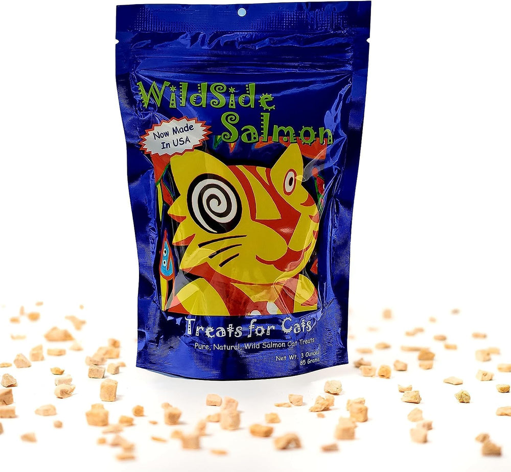WildSideSalmon three-pack 3oz portions for convenient training rewards.