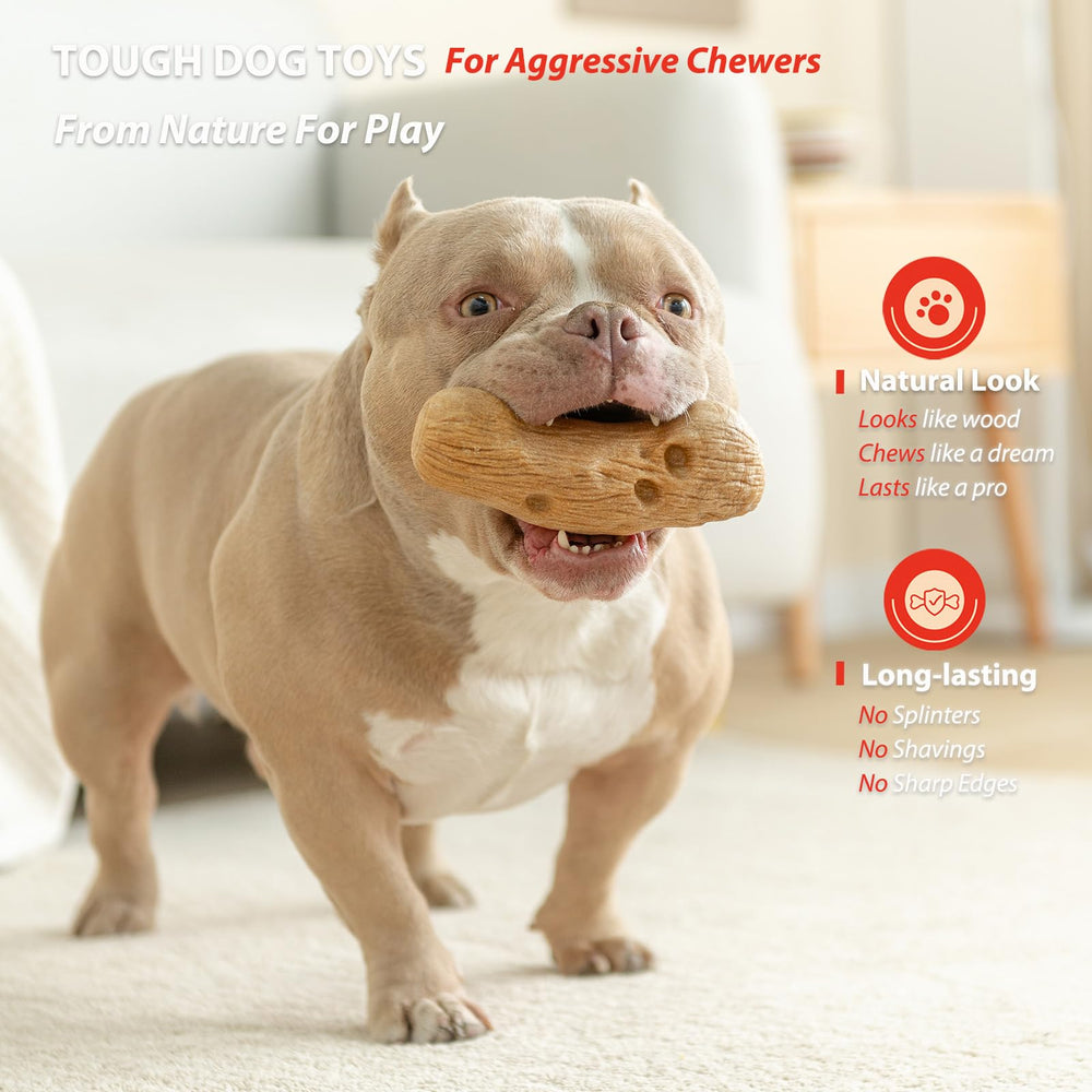 Willjoy nylon-core grooves toy provides easy grip for long chew sessions.