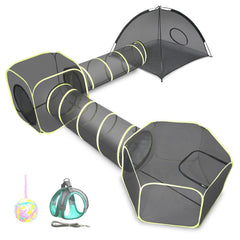 Wilwolfer 5in1 hexagonal tent outdoor cat enclosure for safe, spacious play
