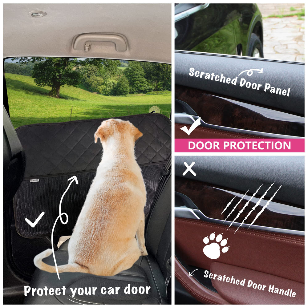 Winbate car door protector right door safeguards doors during dog rides