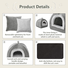WINDRACING Cat Bed Cave features anti-slip bottom for stable lounging on any floor.