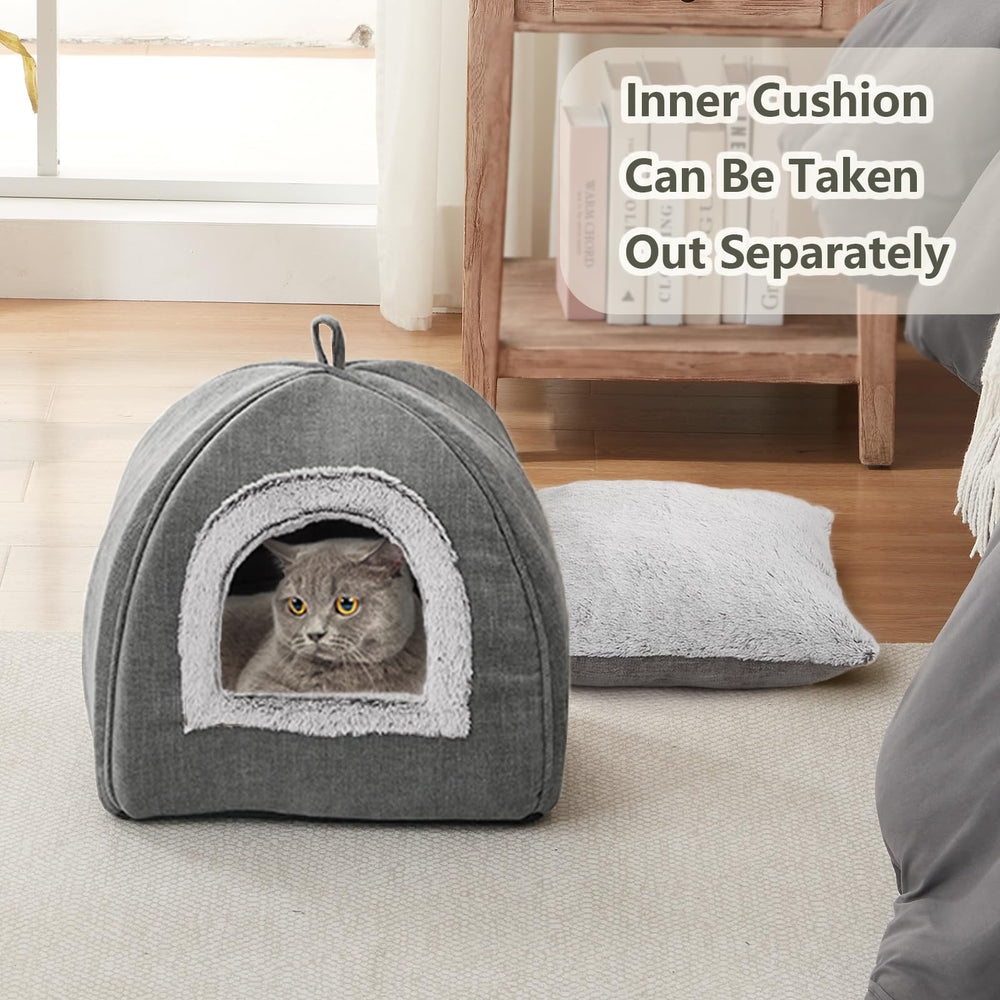 WINDRACING Cat Bed Cave foldable design makes travel and storage easy.