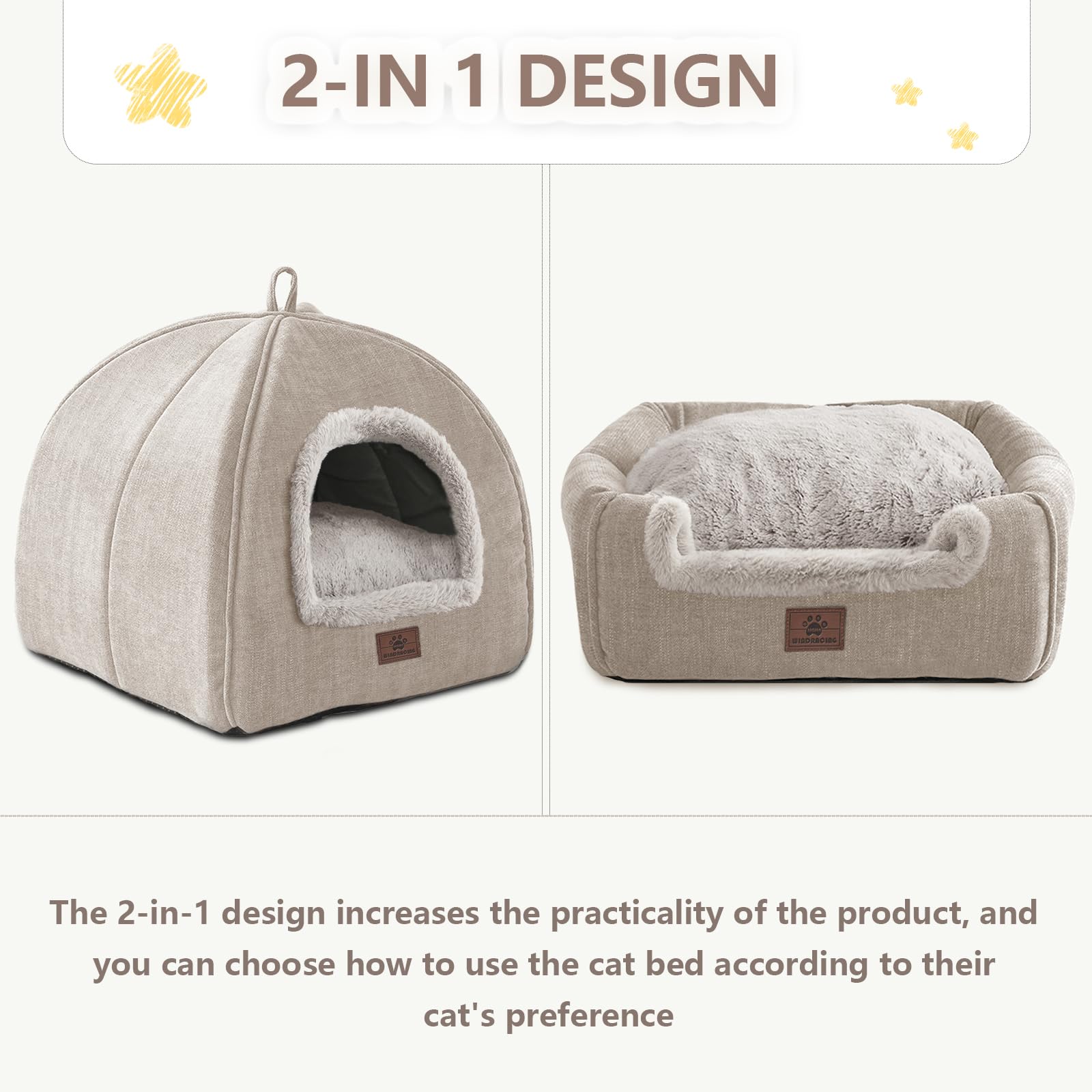 WINDRACING cat bed folded compact demonstrates easy transport and storage