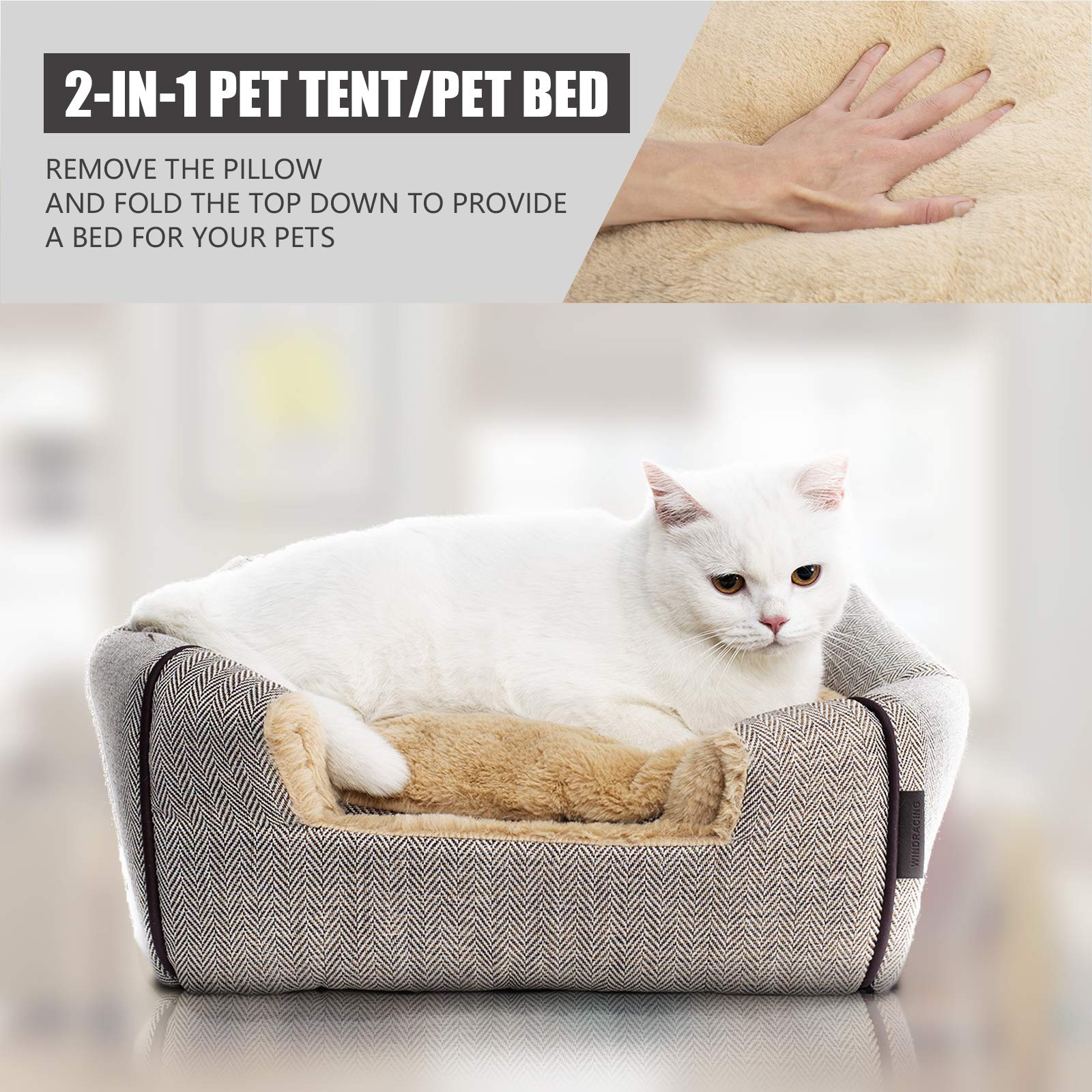 WindRACING Cat Bed non-slip backing keeps the bed stable on floors