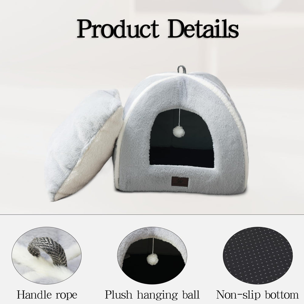 WindRacing cat bed 2-in-1 open-close function for versatile use.