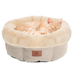 WINDRACING cat bed soft plush for cozy indoor cat naps