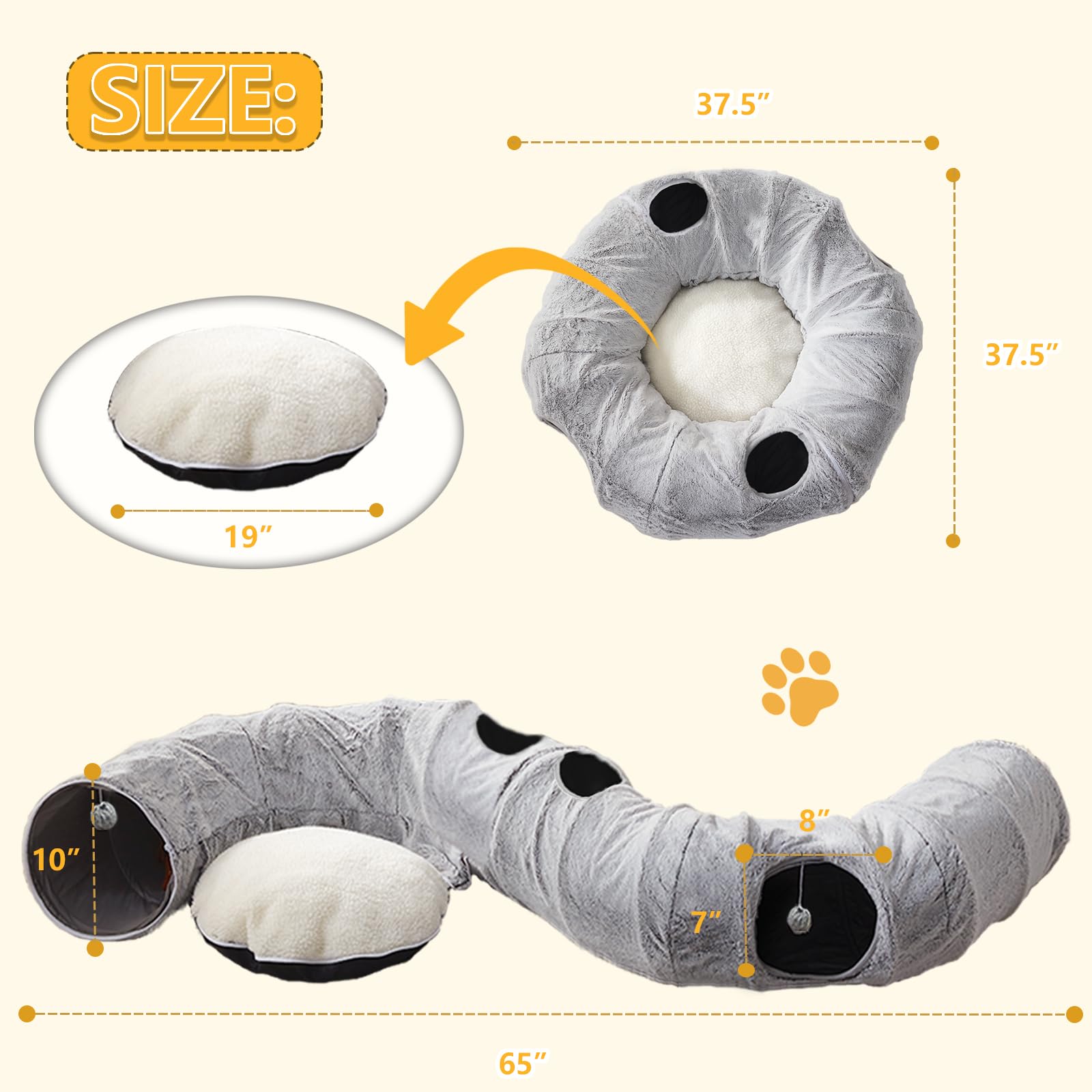 WINDRACING cat tunnel bed assembly view highlights easy setup and stability