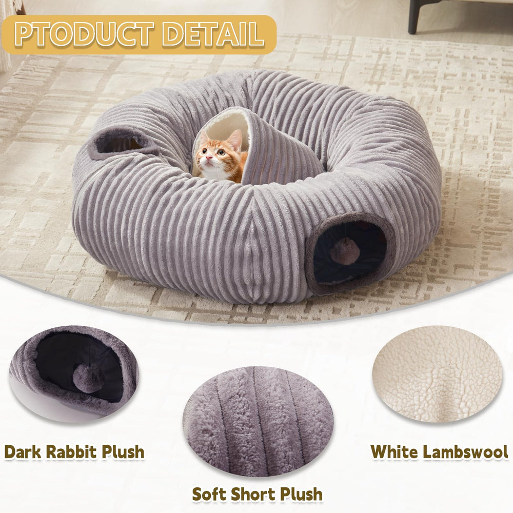 WINDRACING cat tunnel bed hanging-ball entrance — interactive fun for cats.