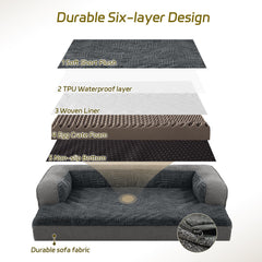 Windracing dog bed 36x23 gray fits medium to large dogs comfortably