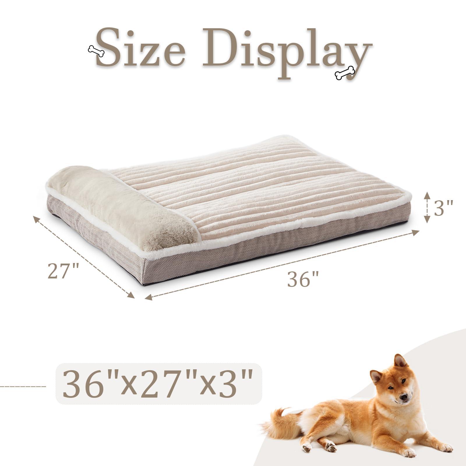 WINDRACING dog bed large 36x27x3 non-removable inner pad care.