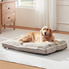 WINDRACING dog bed large-foam-support shows granular bottom support for steady comfort.