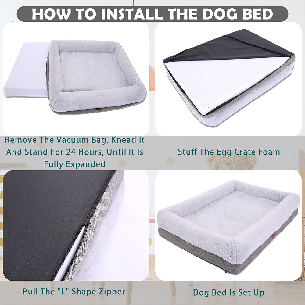 WINDRACING dog bed removable cover gray highlights easy machine washable maintenance