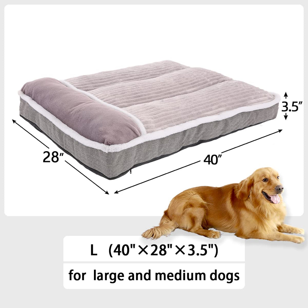 WindRACING large dog bed with multi-density foam for joint support.