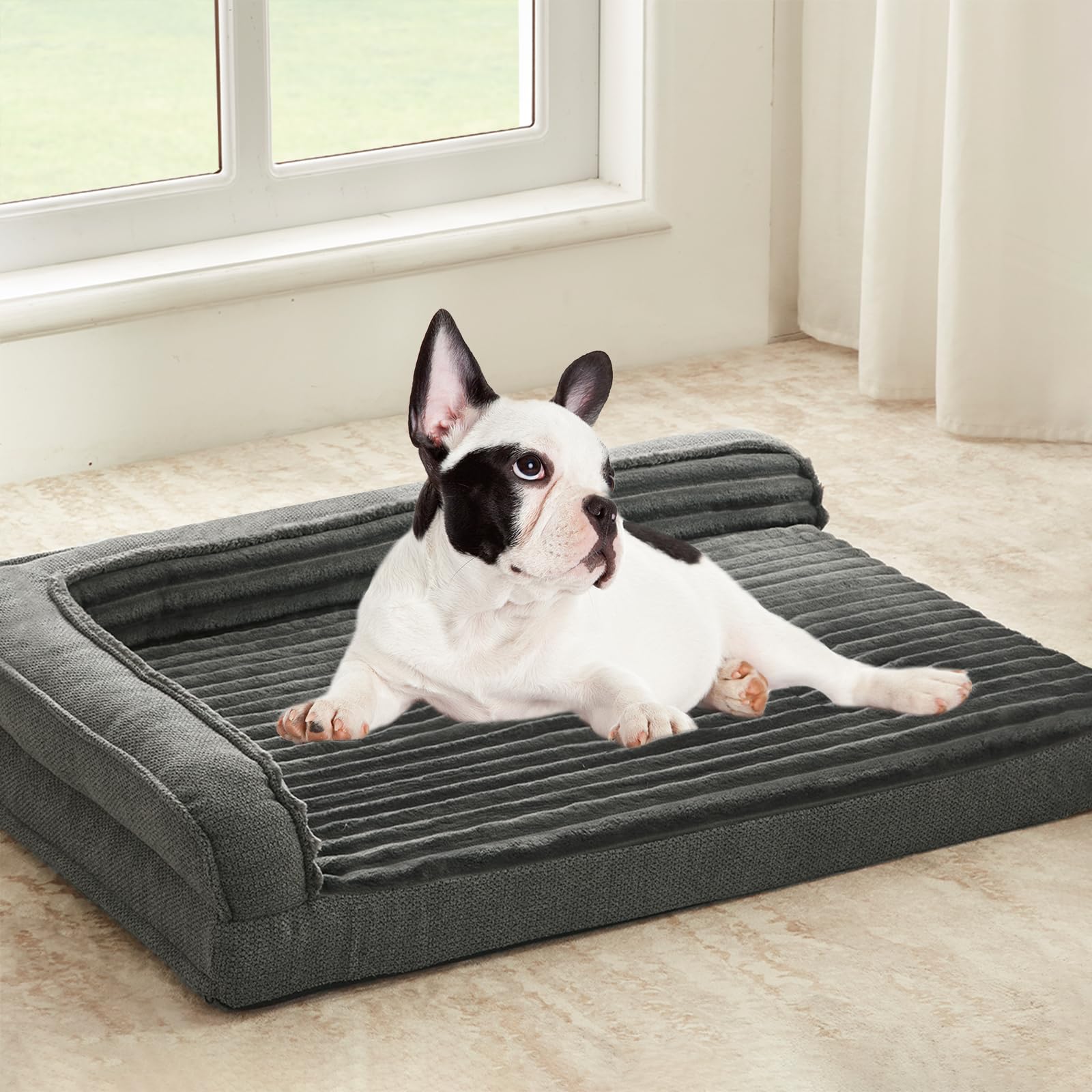WINDRACING orthopedic dog bed with egg foam for even support