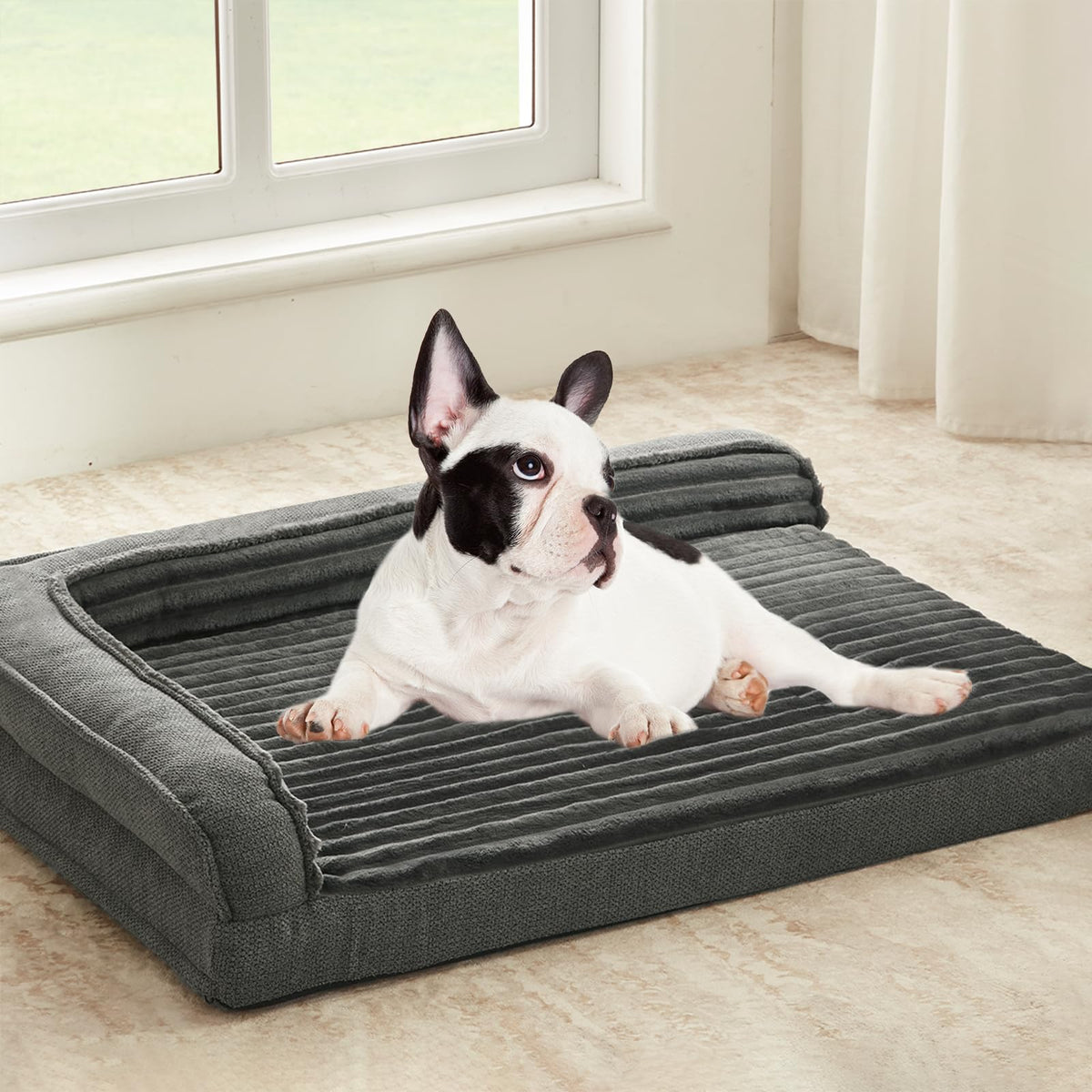 WINDRACING orthopedic dog bed with egg foam for even support