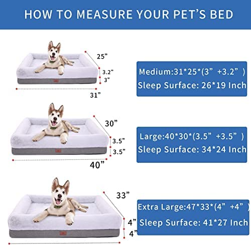 Windracing orthopedic dog bed non-skid bottom — stable placement on smooth floors during sleep