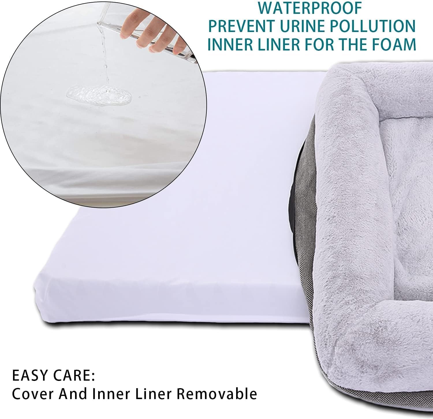 Windracing orthopedic dog bed removable washable cover — simple cleaning and hair removal