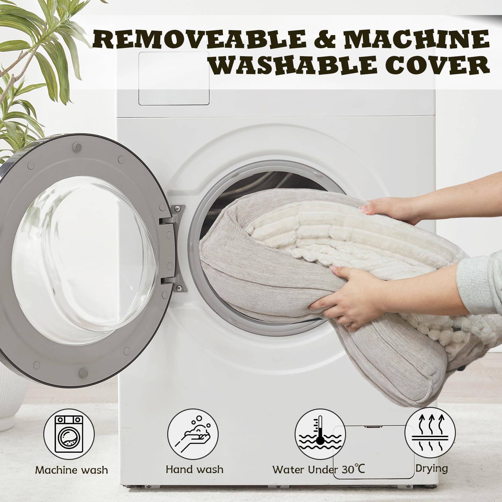 WINDRACING washable-pillow-cover-dog-bed-cover helps keep bedding tidy and easy to wash.