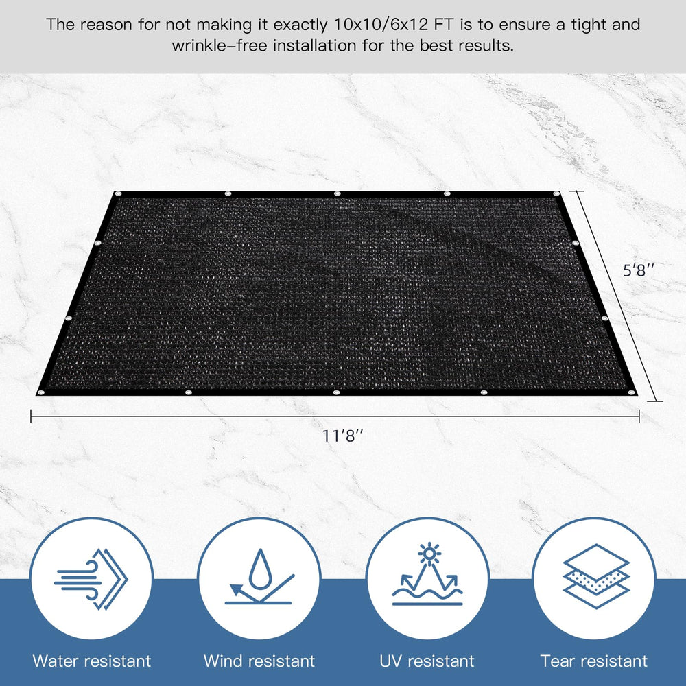 WindscreenSupplyCo 85% sunblock kennel shade cover for cooler outdoor spaces.