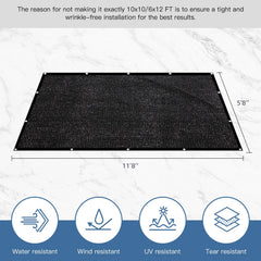 WindscreenSupplyCo 85% sunblock kennel shade cover for cooler outdoor spaces.