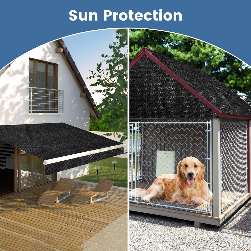WindscreenSupplyCo full-coverage shade for kennels, patios, and outdoor areas.