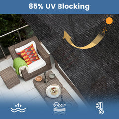 WindscreenSupplyCo high-density polyethylene fabric resists tearing and fading.