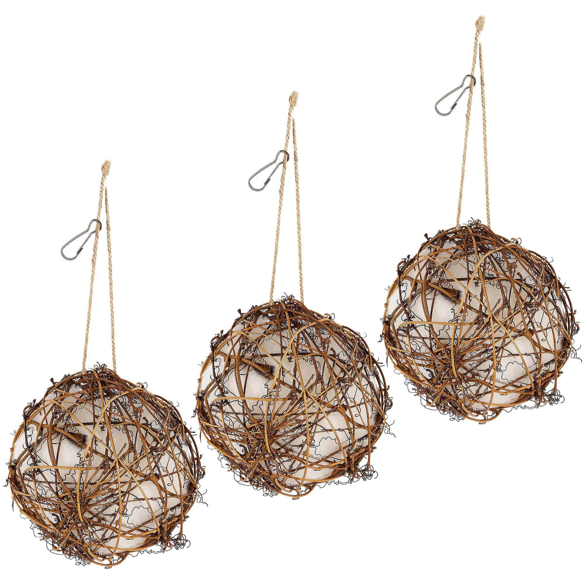 Winemana globe hummingbird nesters three-ball assembly with easy hanging rope