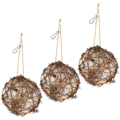 Winemana globe hummingbird nesters three-ball assembly with easy hanging rope