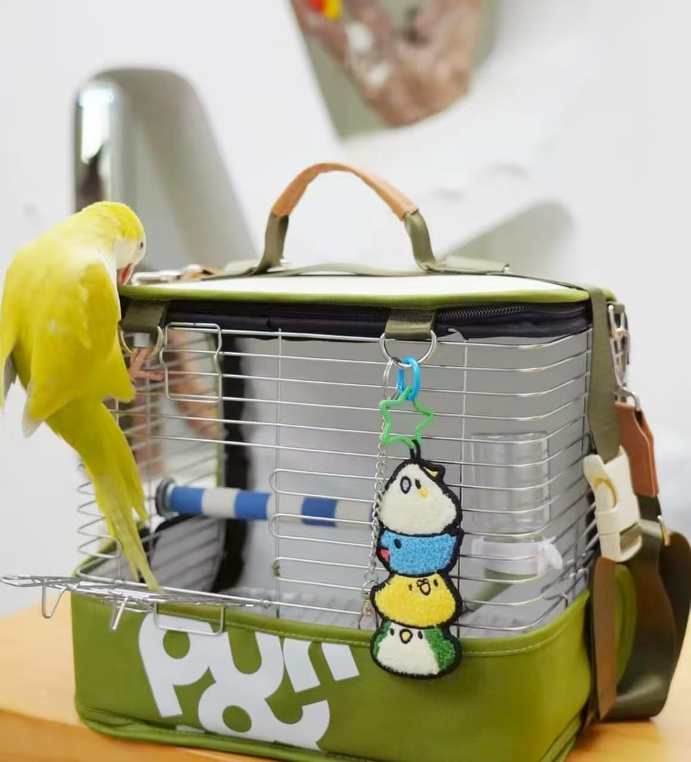 Wingle included perch and bowls simplify setup for quick use.