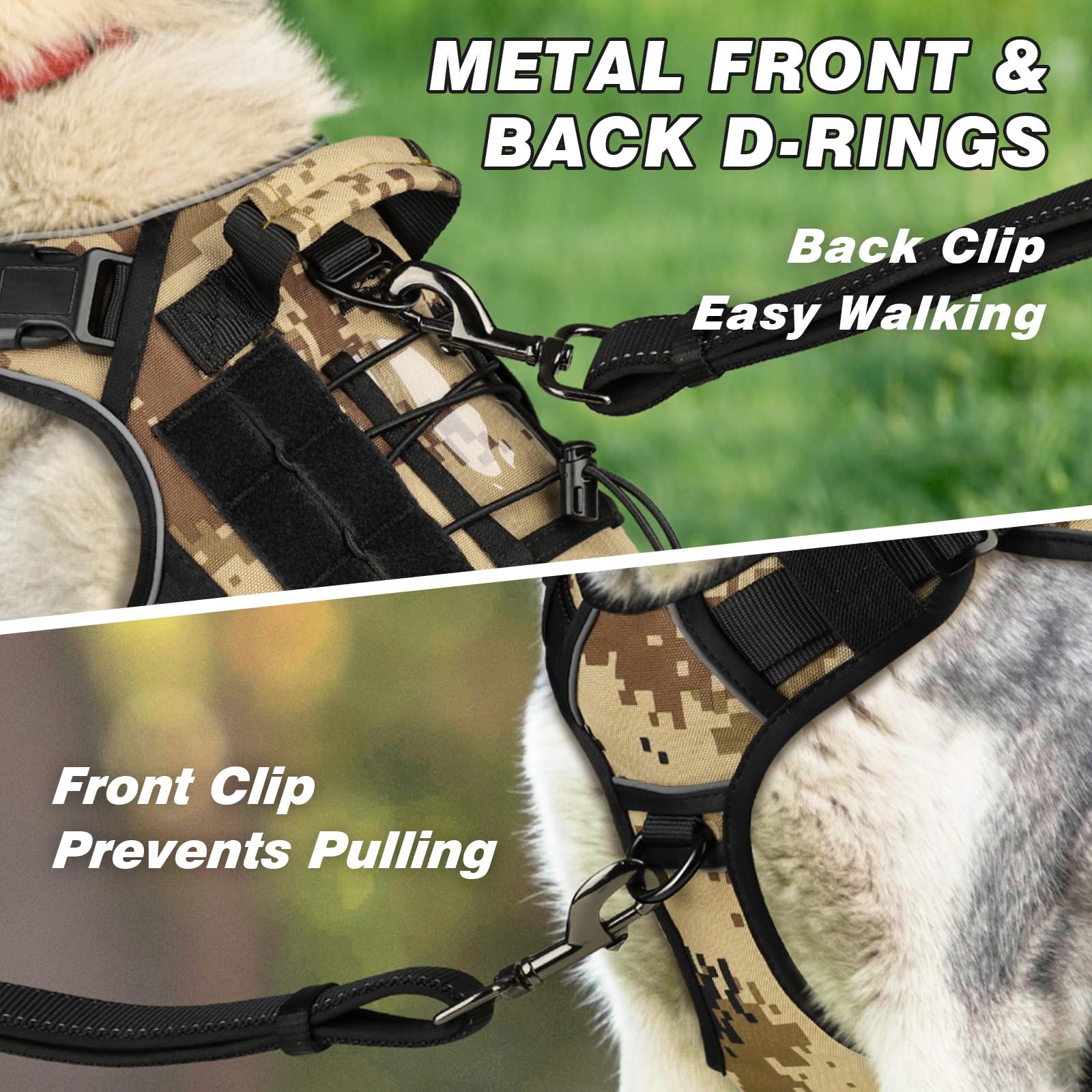 WINGOIN dog harness handle closeup for easy control