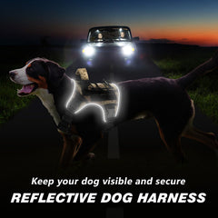 WINGOIN reflective-strip dog harness dusk walk visibility and safety feature