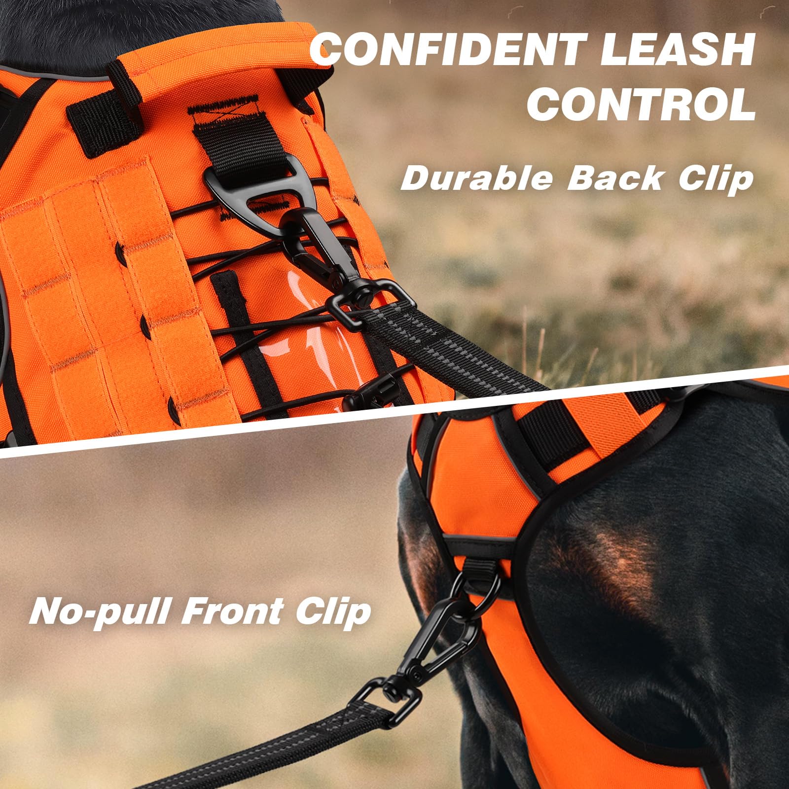 wingoin orange harness military-nylon outer 1000D, rugged exterior for outdoor adventures