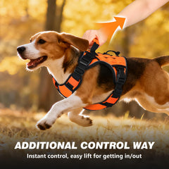 WINGOIN orange tactical dog harness handle view for better grab-and-control