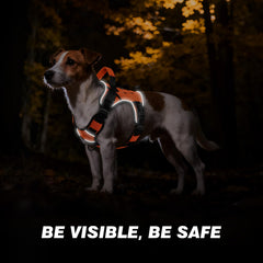 WINGOIN orange tactical dog harness strap detail showing breathable mesh comfort